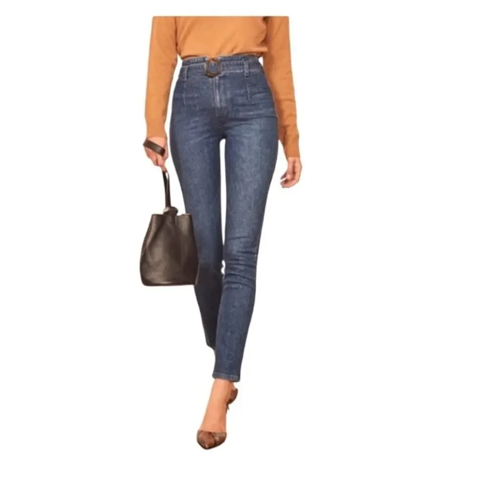 Reformation Kayo belted high waisted skinny jean size 25